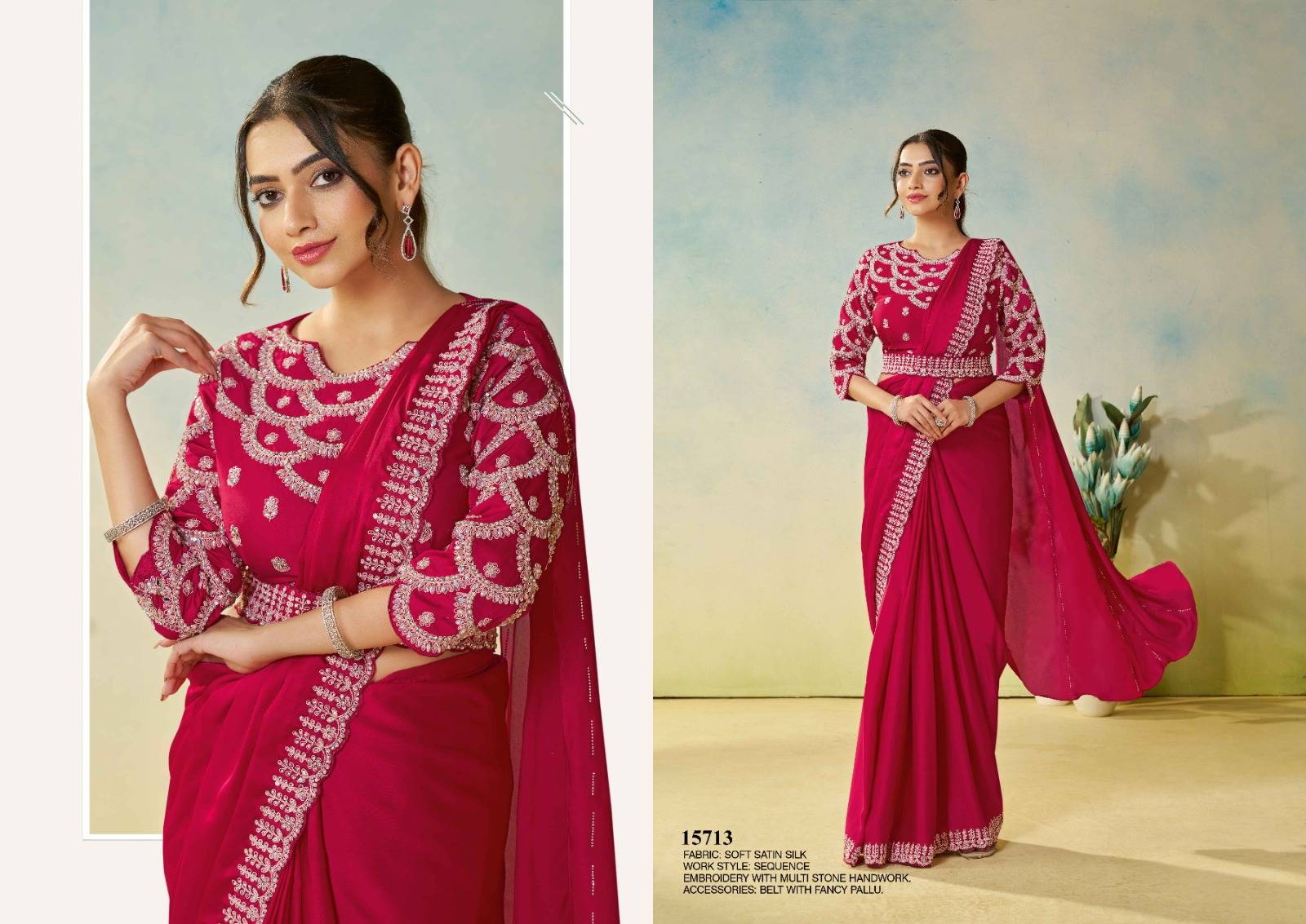 MOHMANTHAN ODYSSEY by Mahotsav 15700 to 15720 Series Indian Traditional Wear & Occasional Stitched Sarees At Wholesale Price